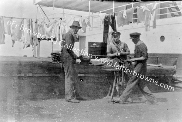 ENGINEERS AT WORK! : LEFT; T. LITTLE, MIDDLE; J. MAC PHERSON, WORKING; T. GRIFFITHS